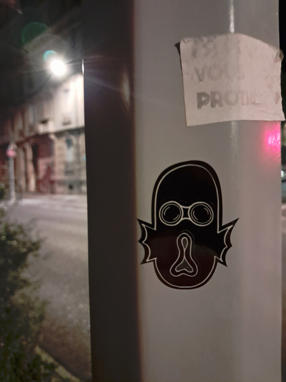 Lowtery in use in a street at night