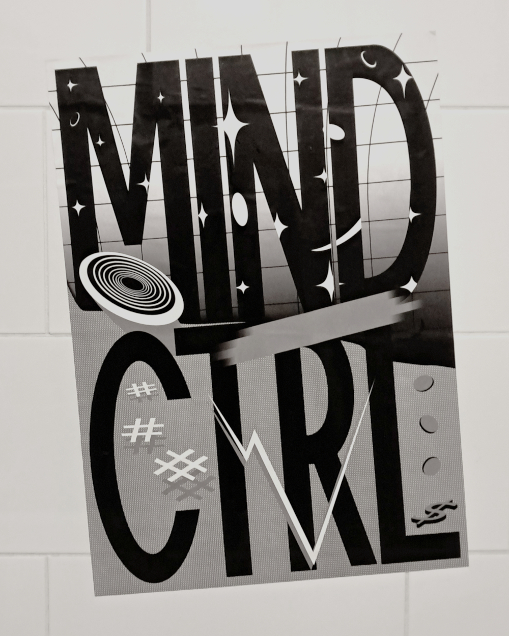 MindCtrl pasted on a wall