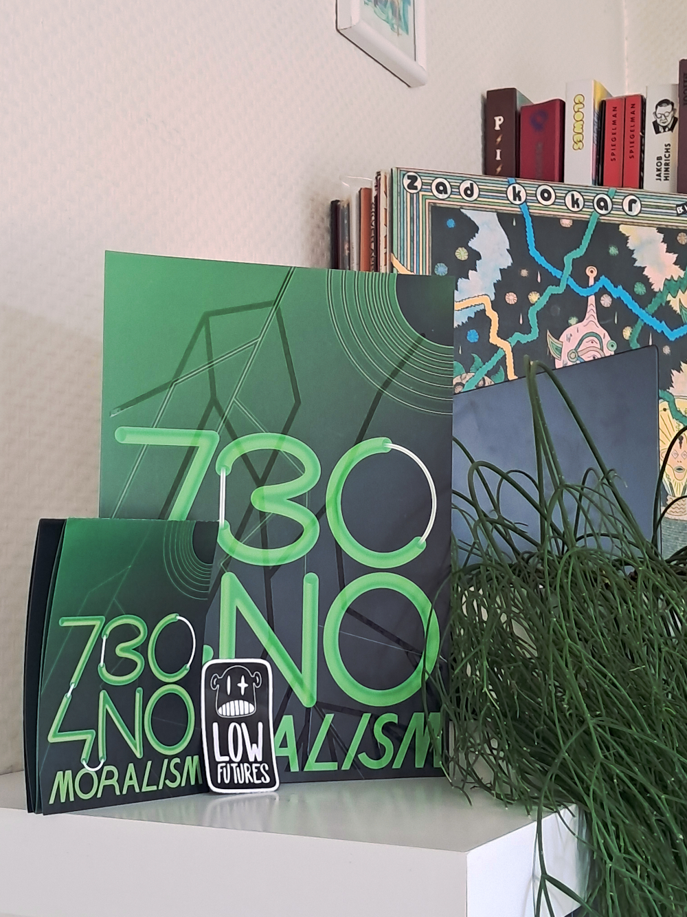Technomoralism set with leaflet and sticker